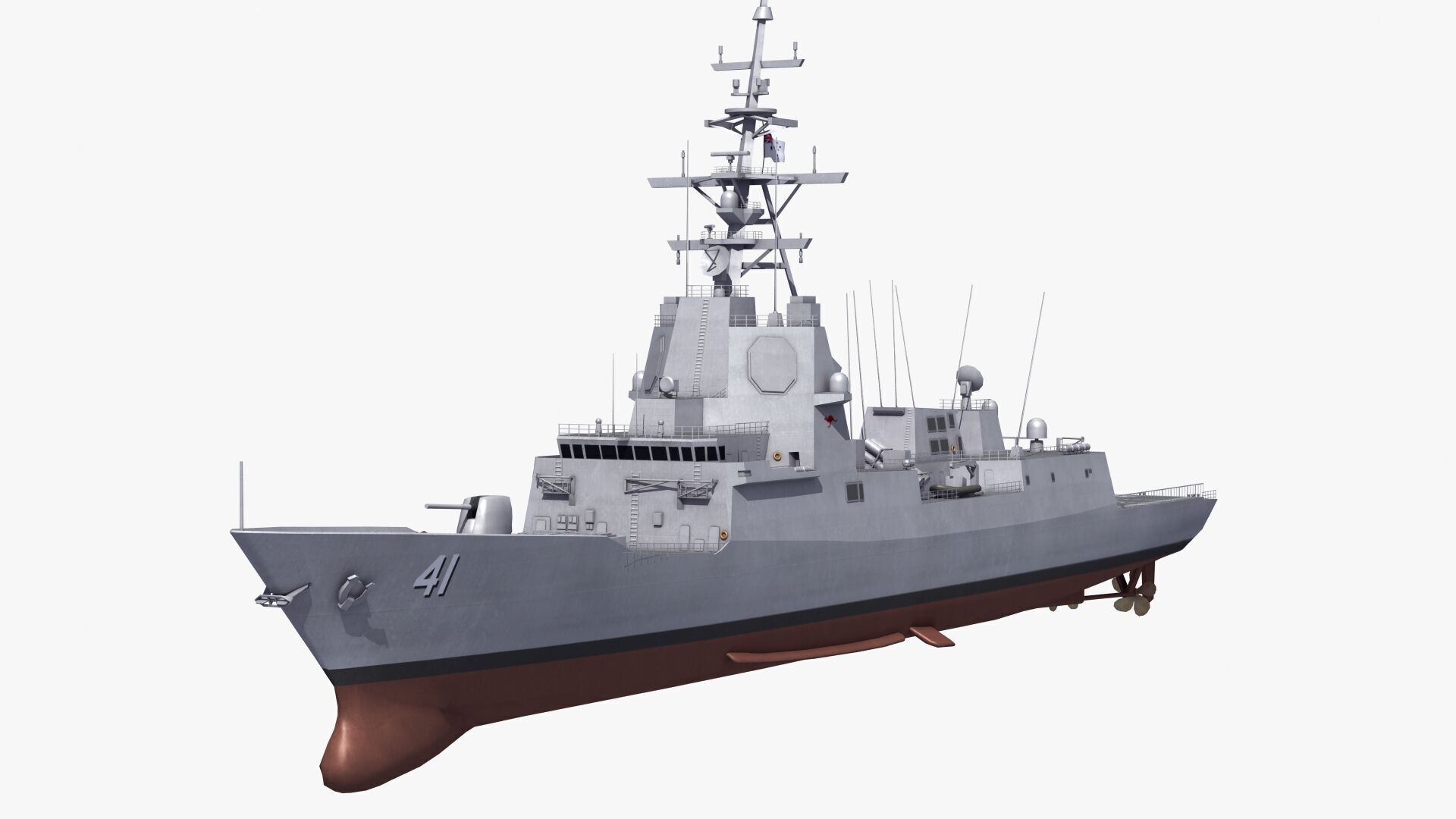 Hobart Class Destroyer D41 3D model_23