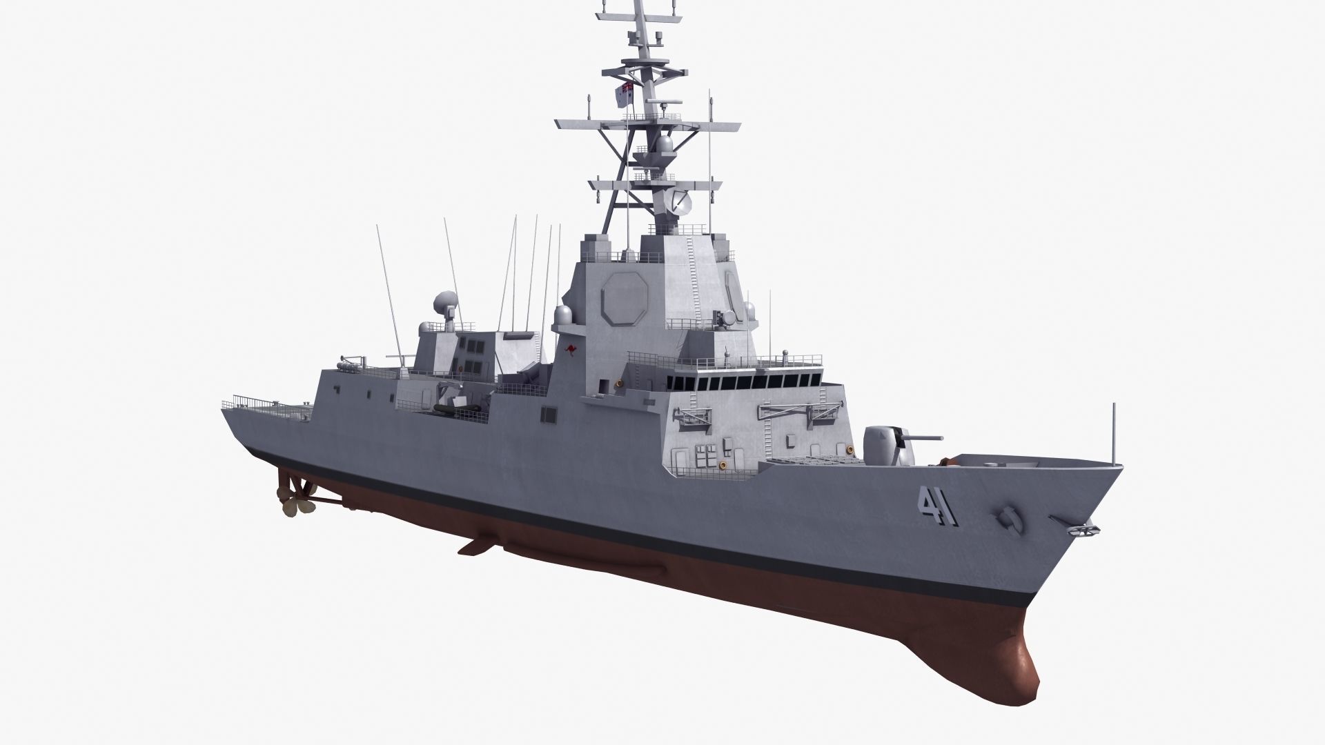 Hobart Class Destroyer D41 3D model_29