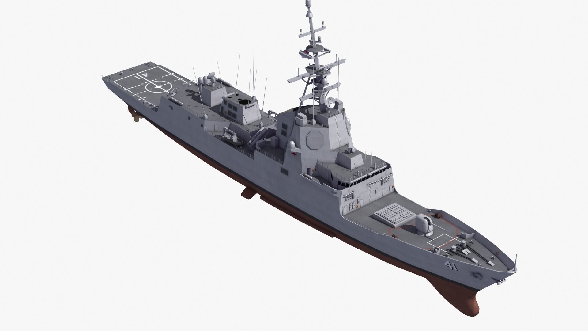 Hobart Class Destroyer D41 3D model_17