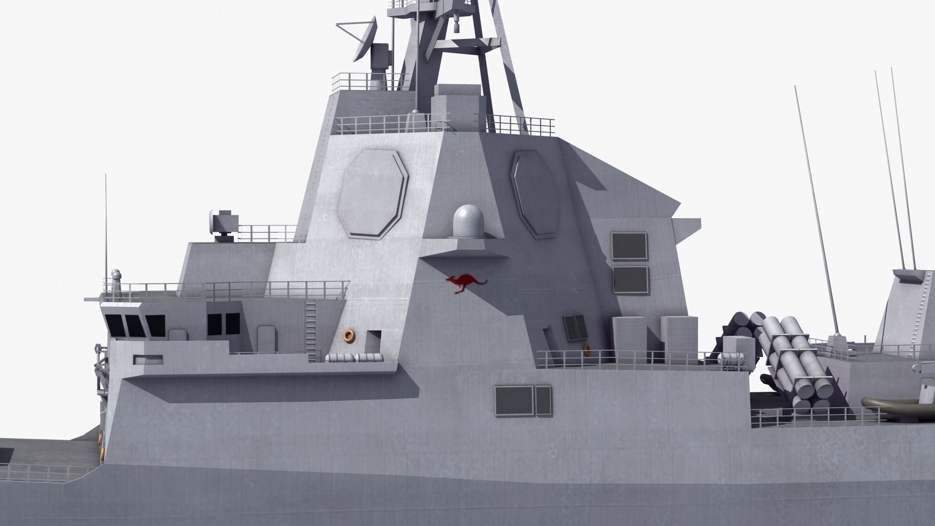 Hobart Class Destroyer D41 3D model_22