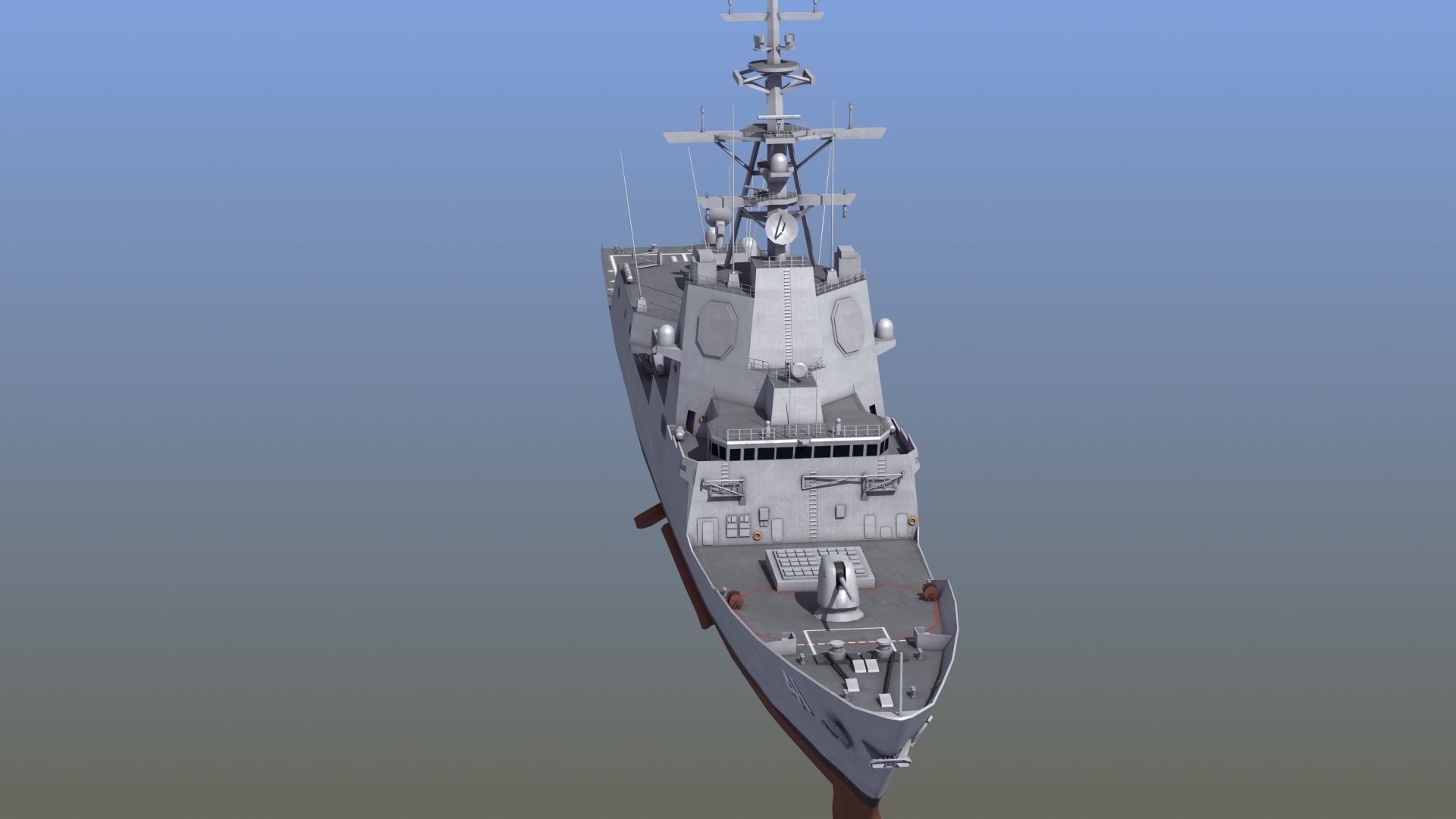 Hobart Class Destroyer D41 3D model_14