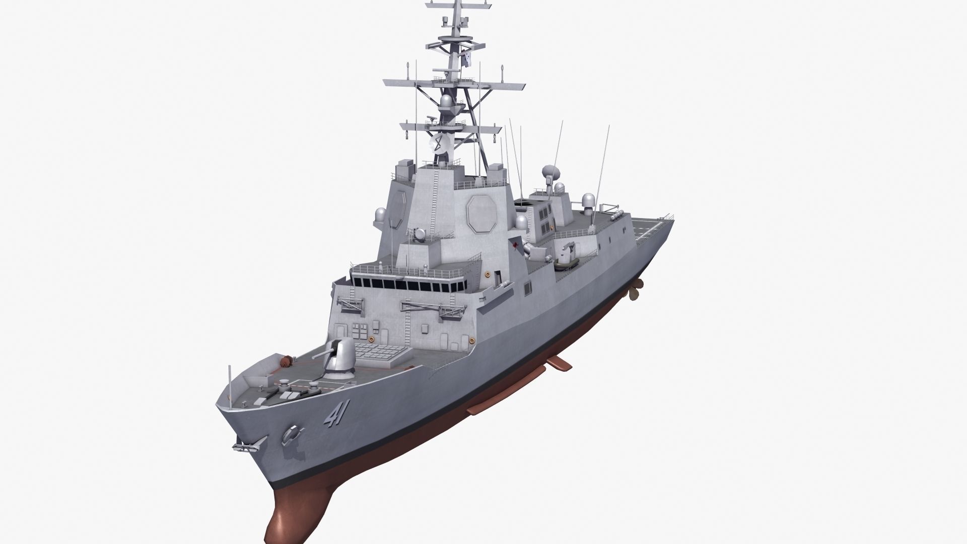 Hobart Class Destroyer D41 3D model_32