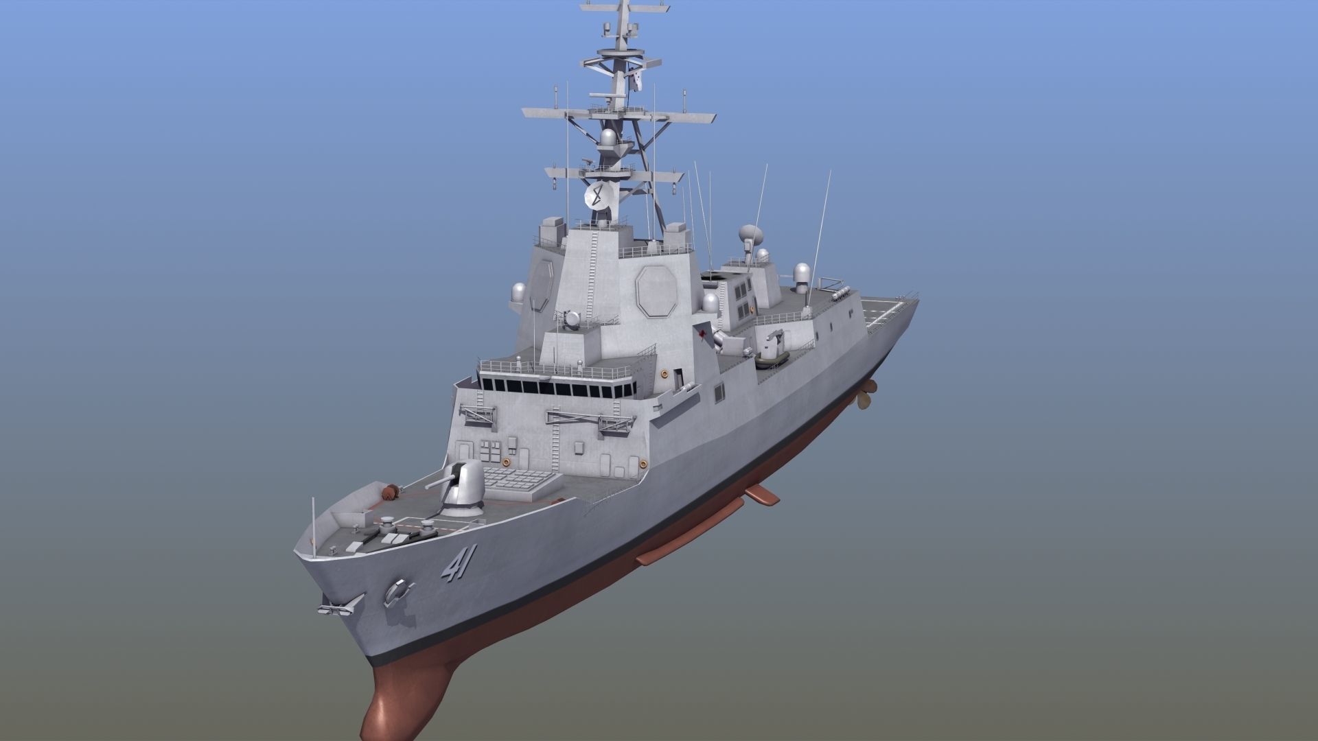 Hobart Class Destroyer D41 3D model_15