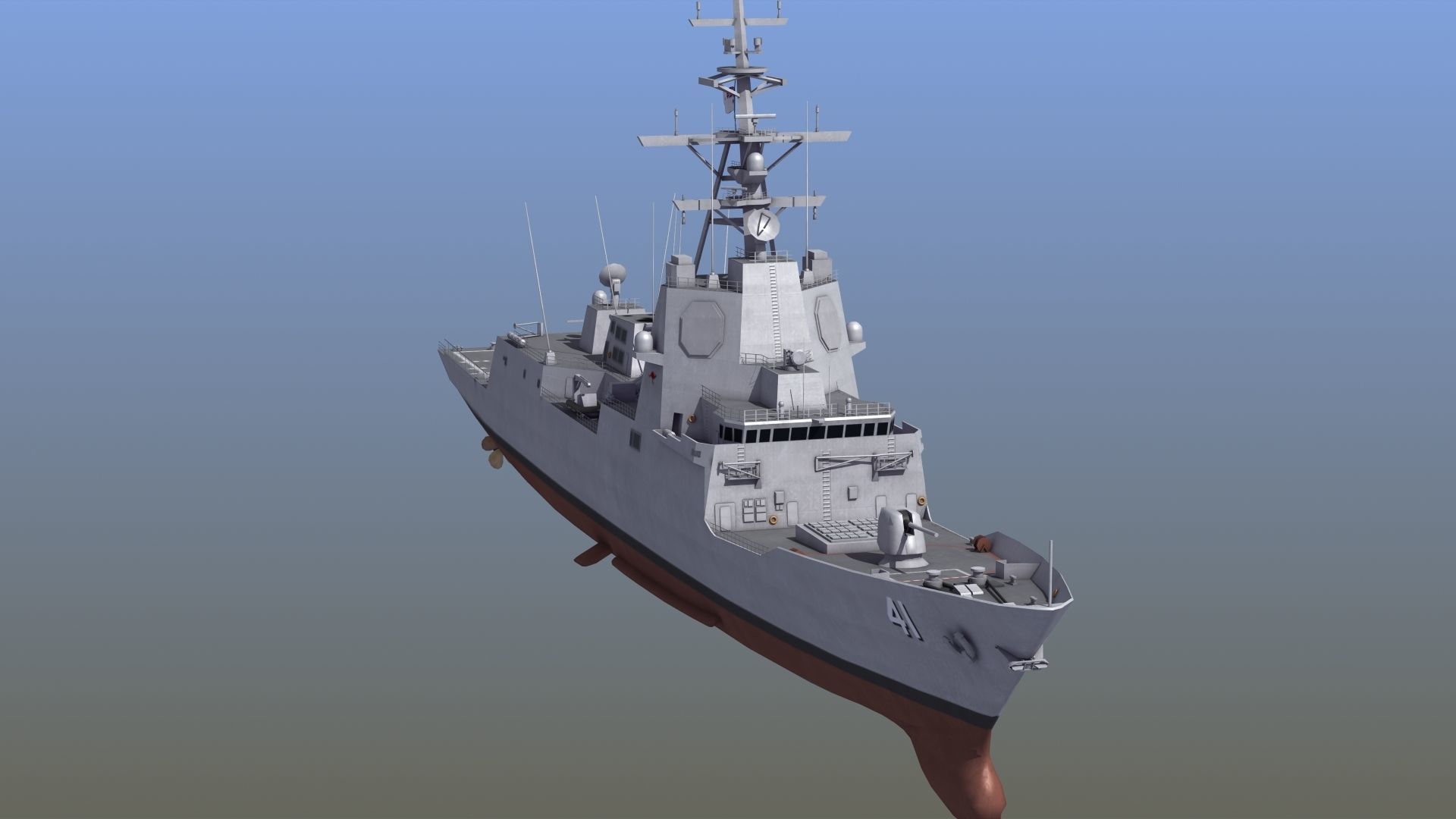 Hobart Class Destroyer D41 3D model_13