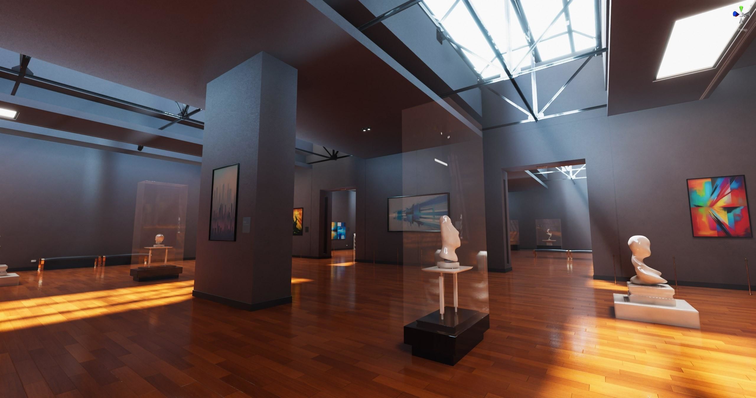 Art Gallery Showroom Unity asset Low-poly 3D model_5
