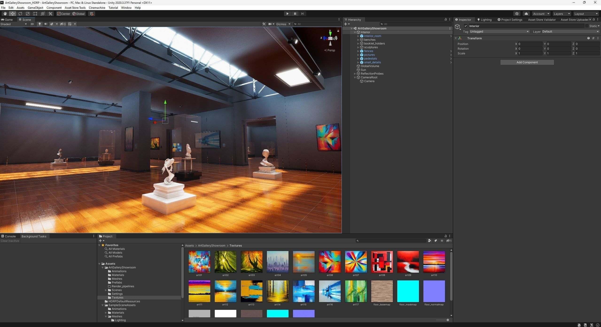 Art Gallery Showroom Unity asset Low-poly 3D model_8