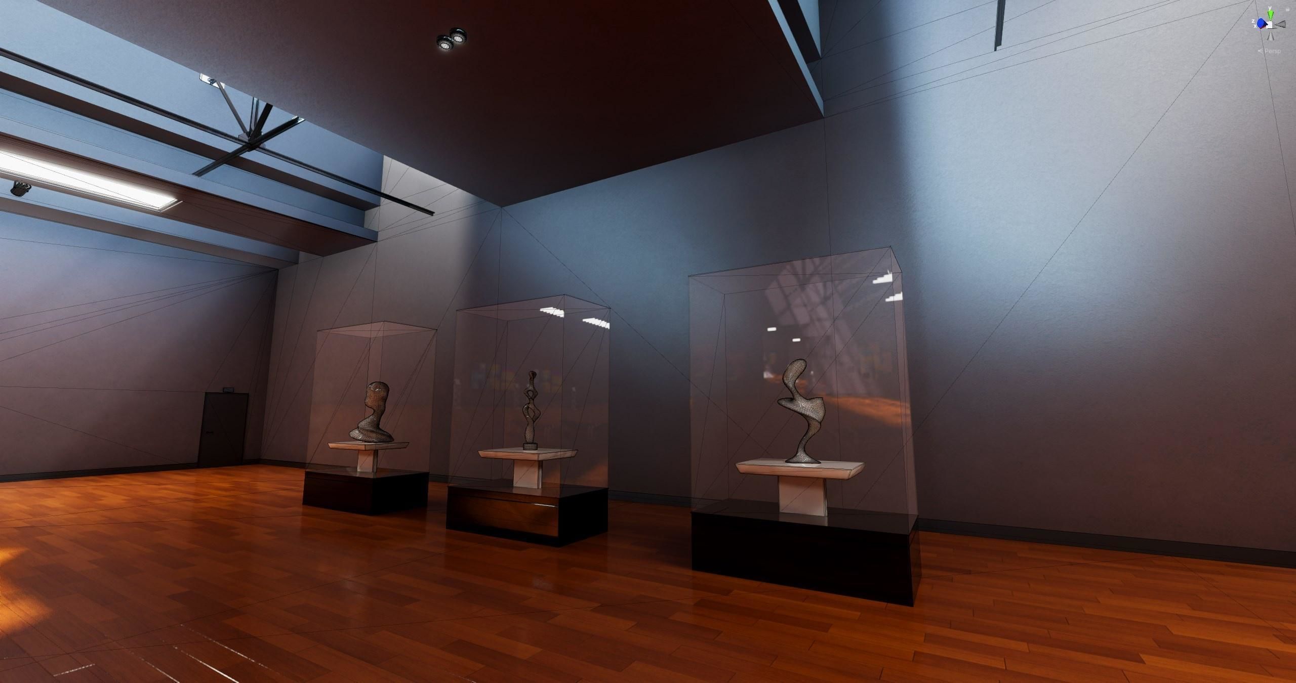 Art Gallery Showroom Unity asset Low-poly 3D model_6