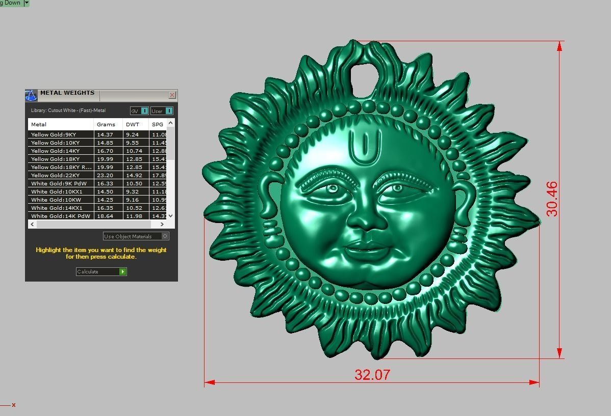 Pendant model 3D 0176 printable model14 3D print model_8