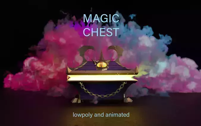 Magic Chest lowpoly model