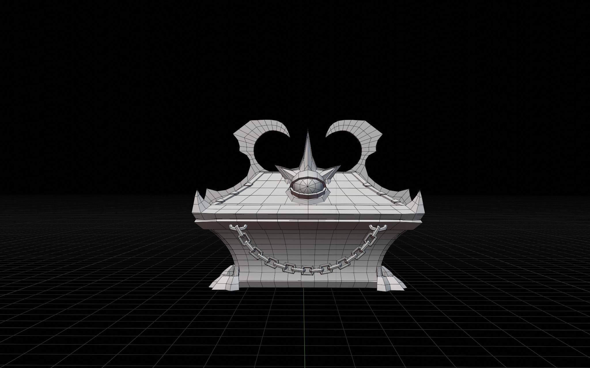 Magic Chest lowpoly model Low-poly 3D model_2