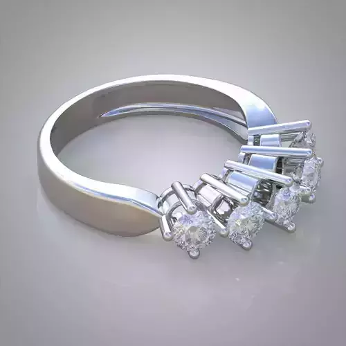 Diamond ring 0307 3D printable model 