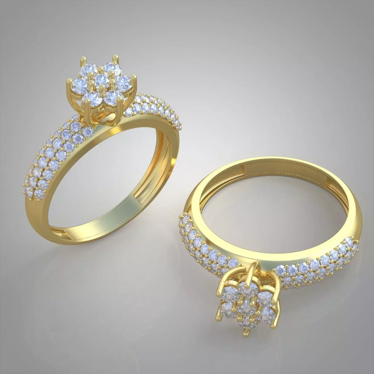 Diamond ring 0309 3D printable model 11 3D print model_0
