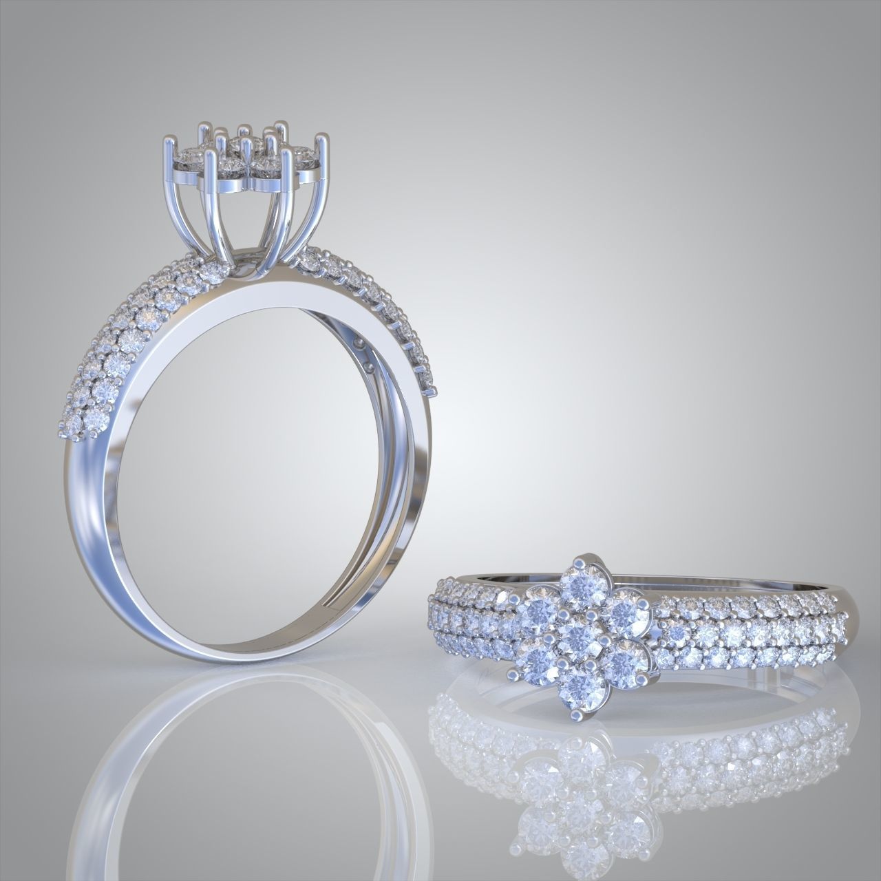 Diamond ring 0309 3D printable model 11 3D print model_5