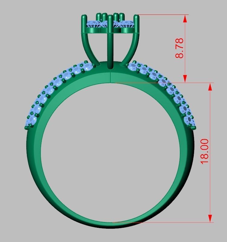Diamond ring 0309 3D printable model 11 3D print model_10
