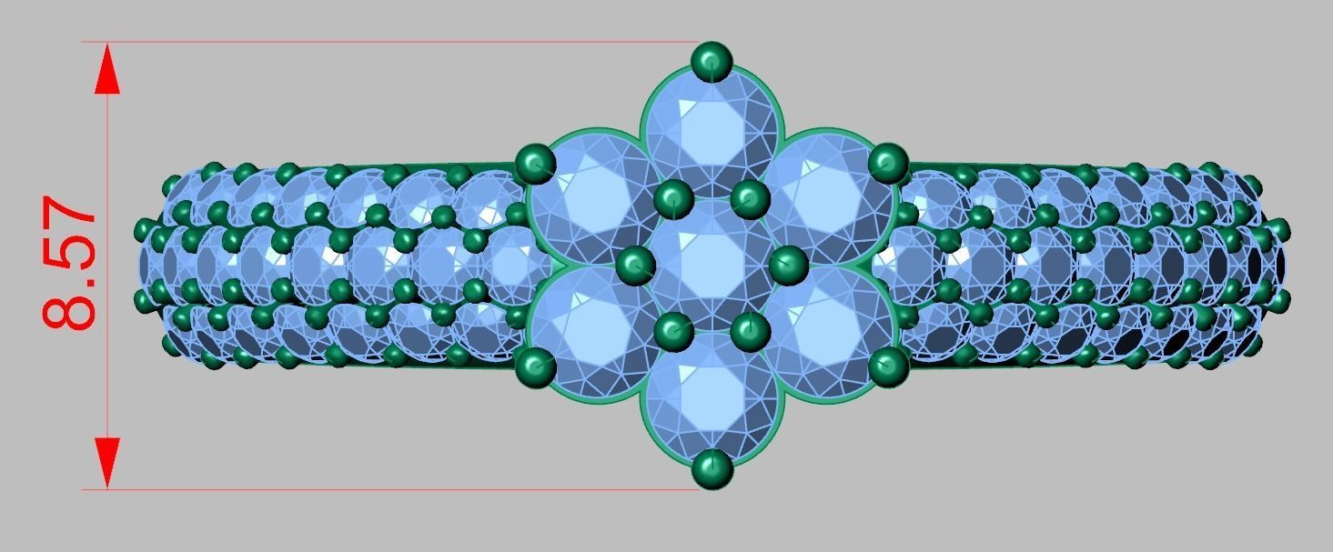 Diamond ring 0309 3D printable model 11 3D print model_12