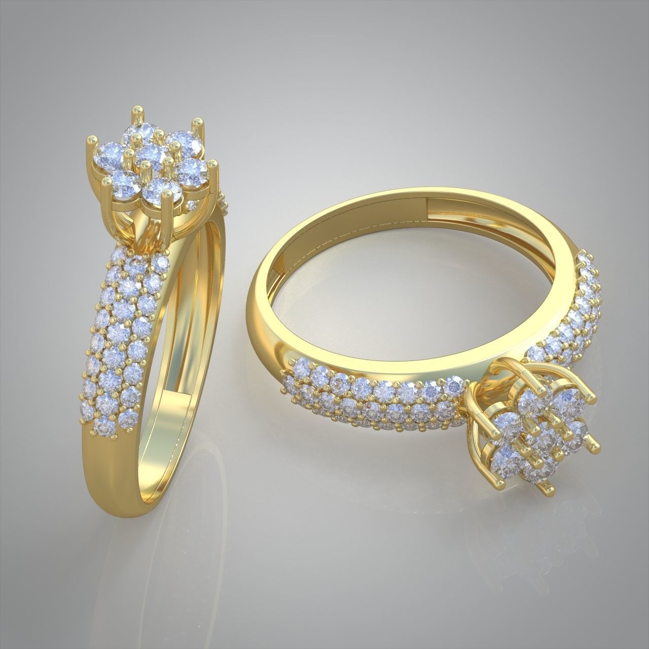 Diamond ring 0309 3D printable model 11 3D print model_7