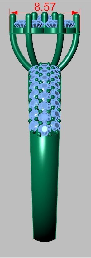 Diamond ring 0309 3D printable model 11 3D print model_11