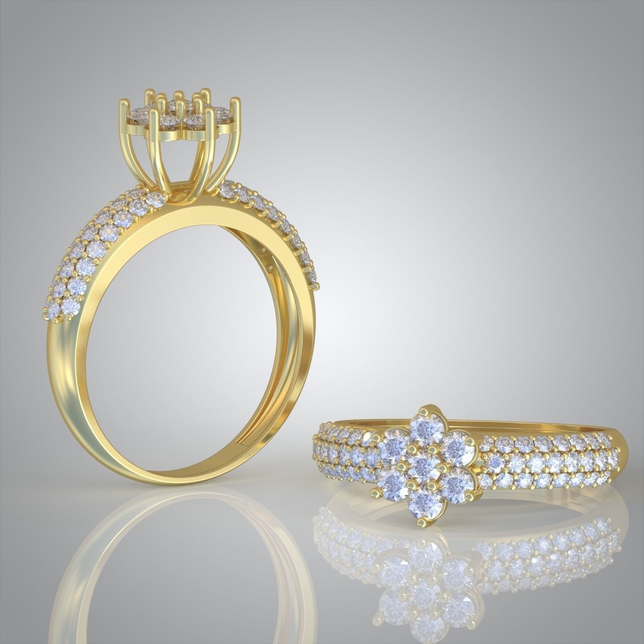 Diamond ring 0309 3D printable model 11 3D print model_4
