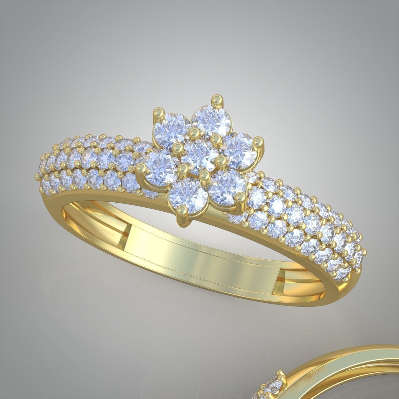 Diamond ring 0309 3D printable model 11 3D print model_3
