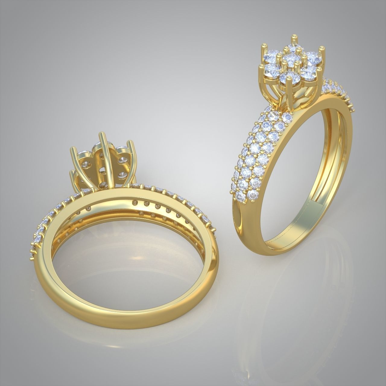 Diamond ring 0309 3D printable model 11 3D print model_8