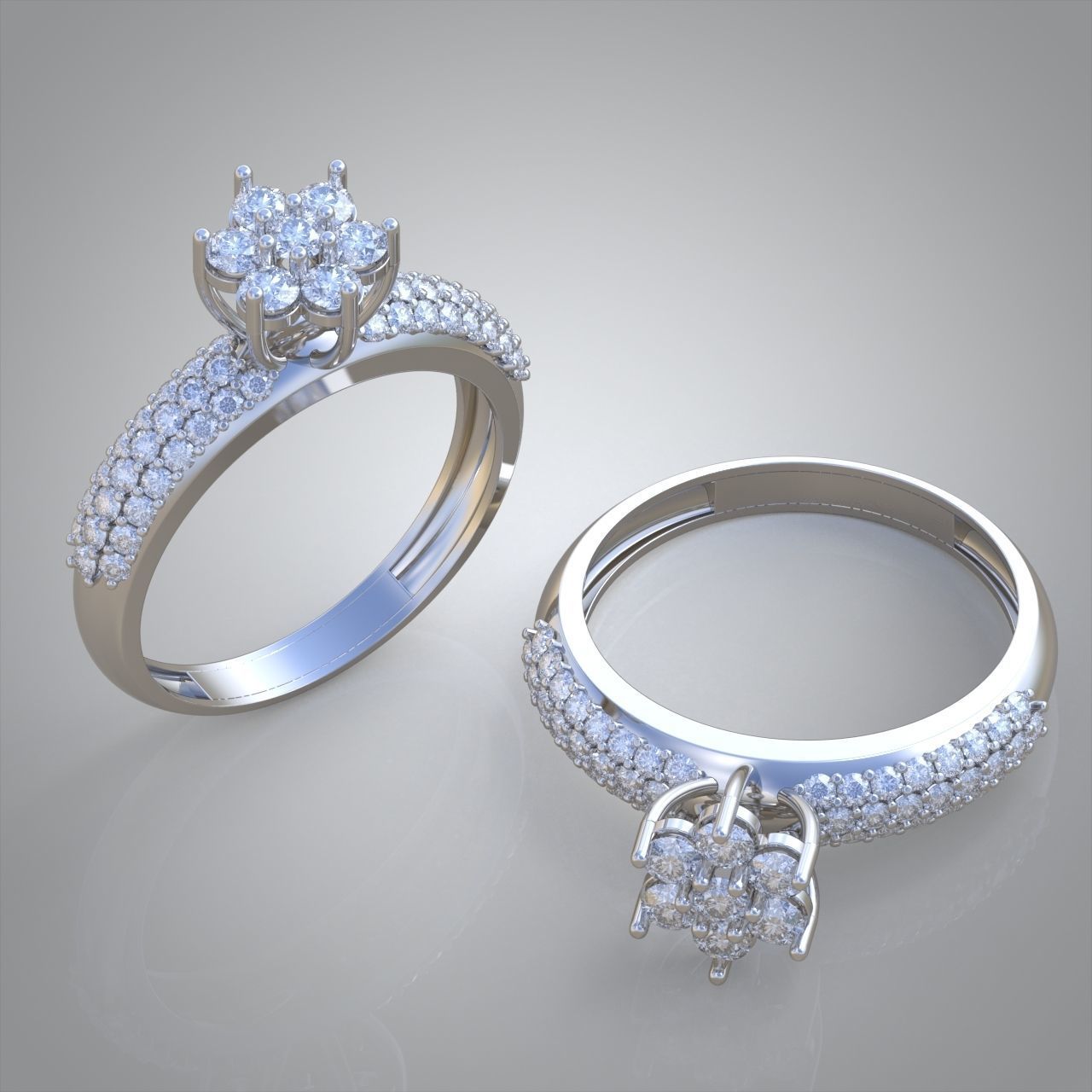 Diamond ring 0309 3D printable model 11 3D print model_1