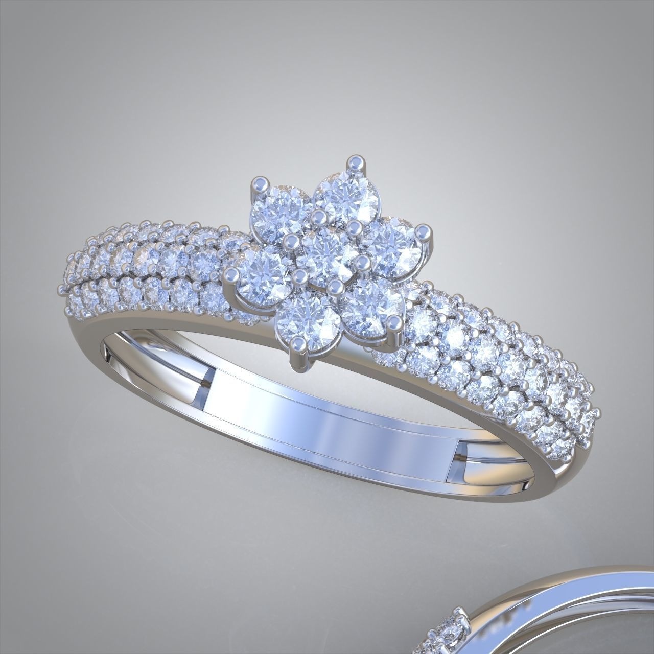 Diamond ring 0309 3D printable model 11 3D print model_2