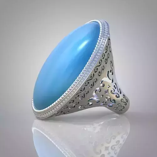 Diamond ring 0310 3D printable model 13