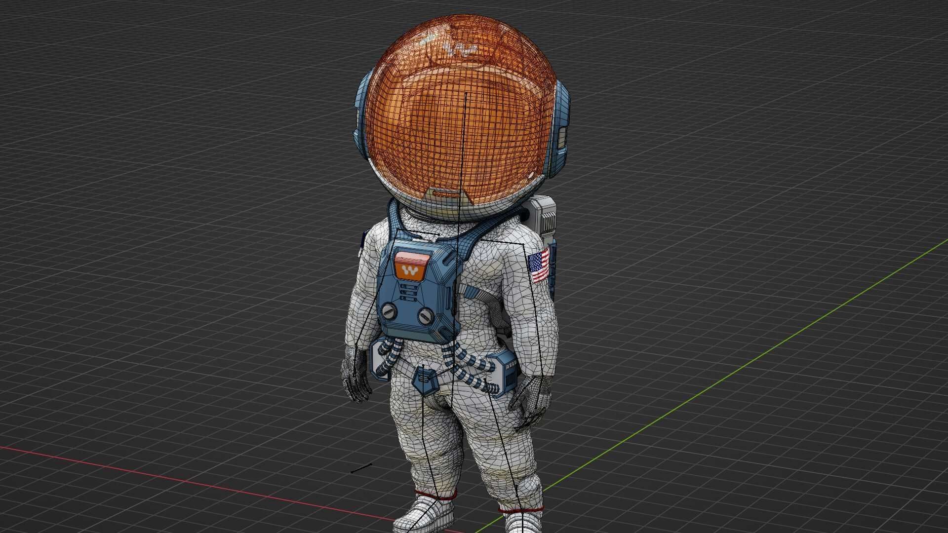 TOON ASTRONAUT JEREMY RIGGED 3D model_35