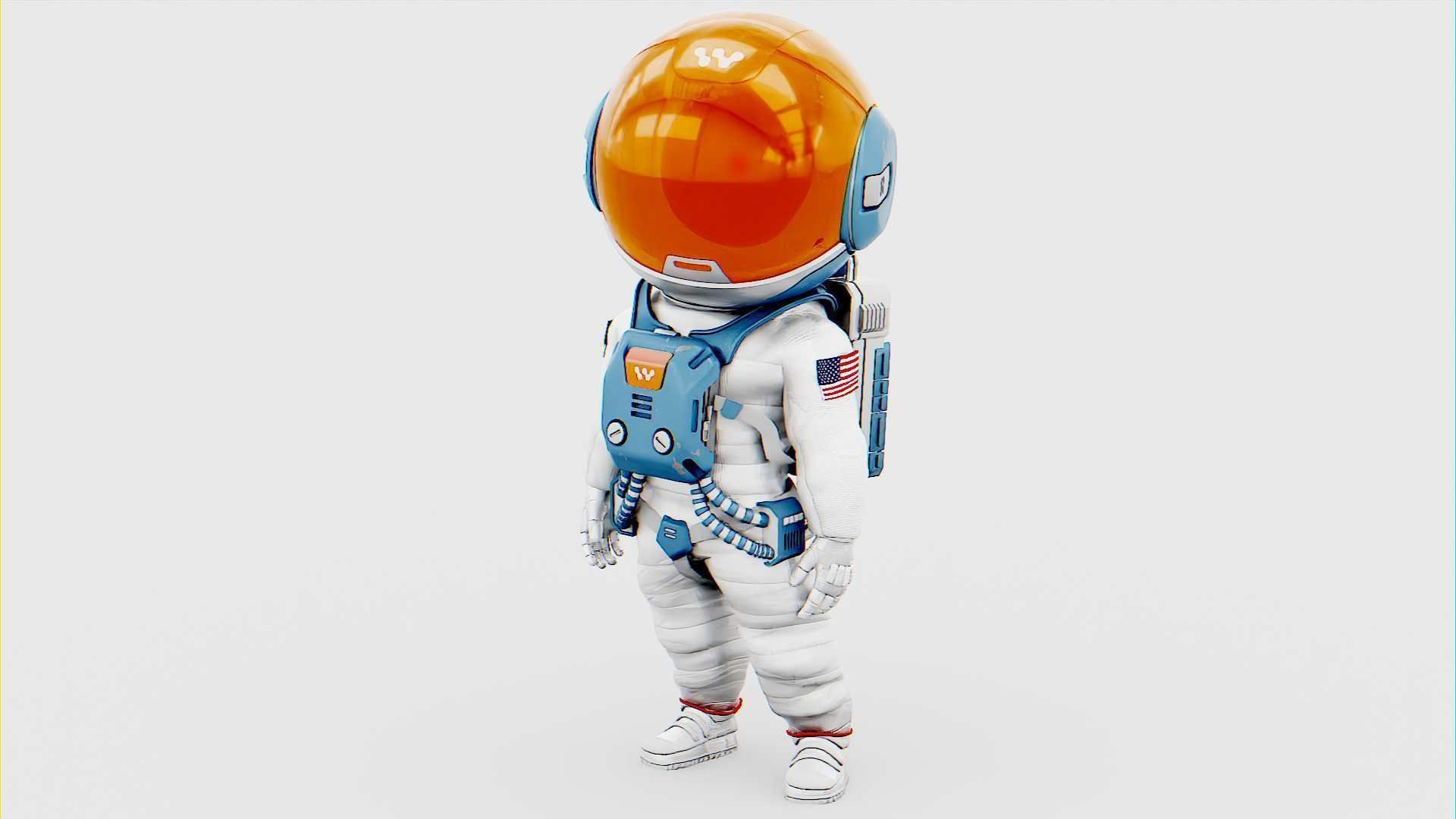 TOON ASTRONAUT JEREMY RIGGED 3D model_13