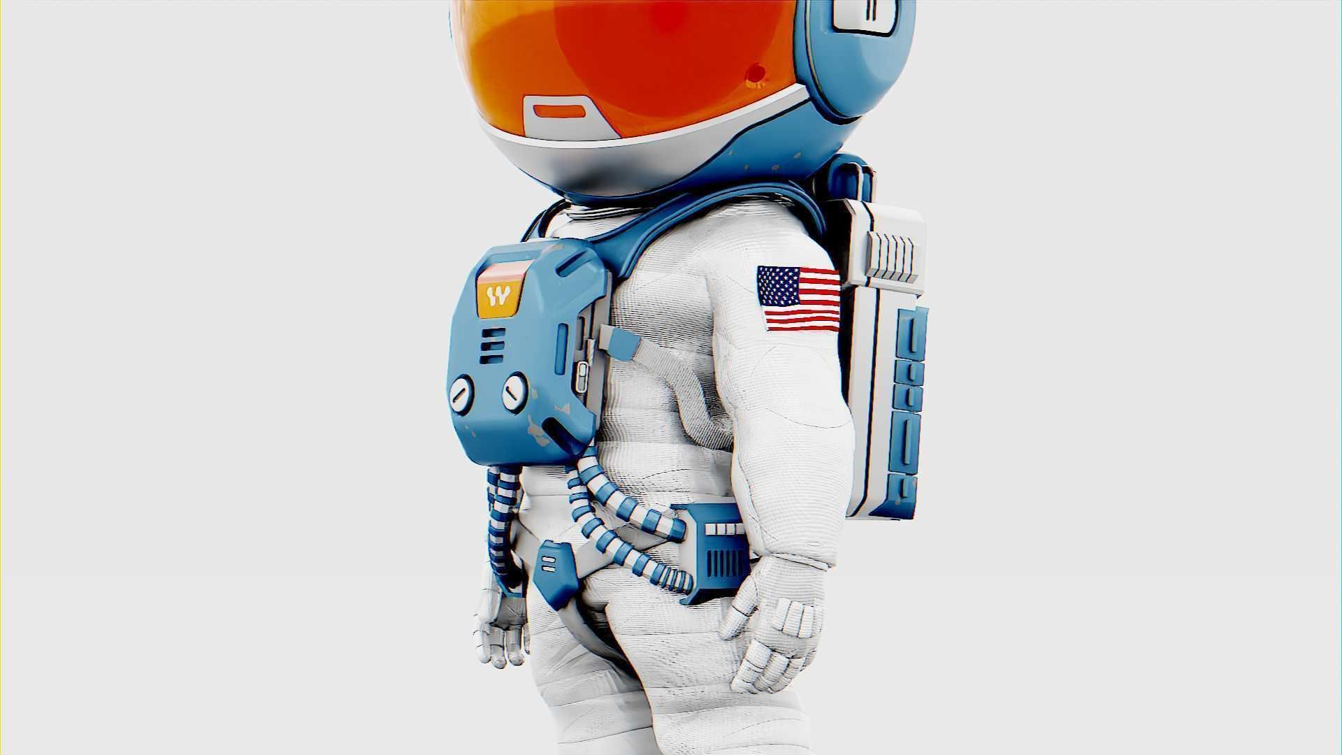 TOON ASTRONAUT JEREMY RIGGED 3D model_21