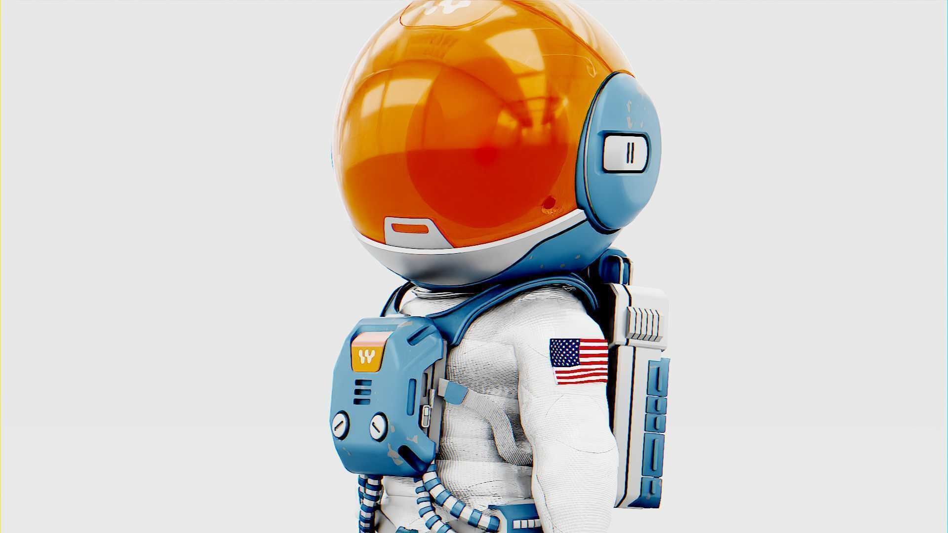 TOON ASTRONAUT JEREMY RIGGED 3D model_22