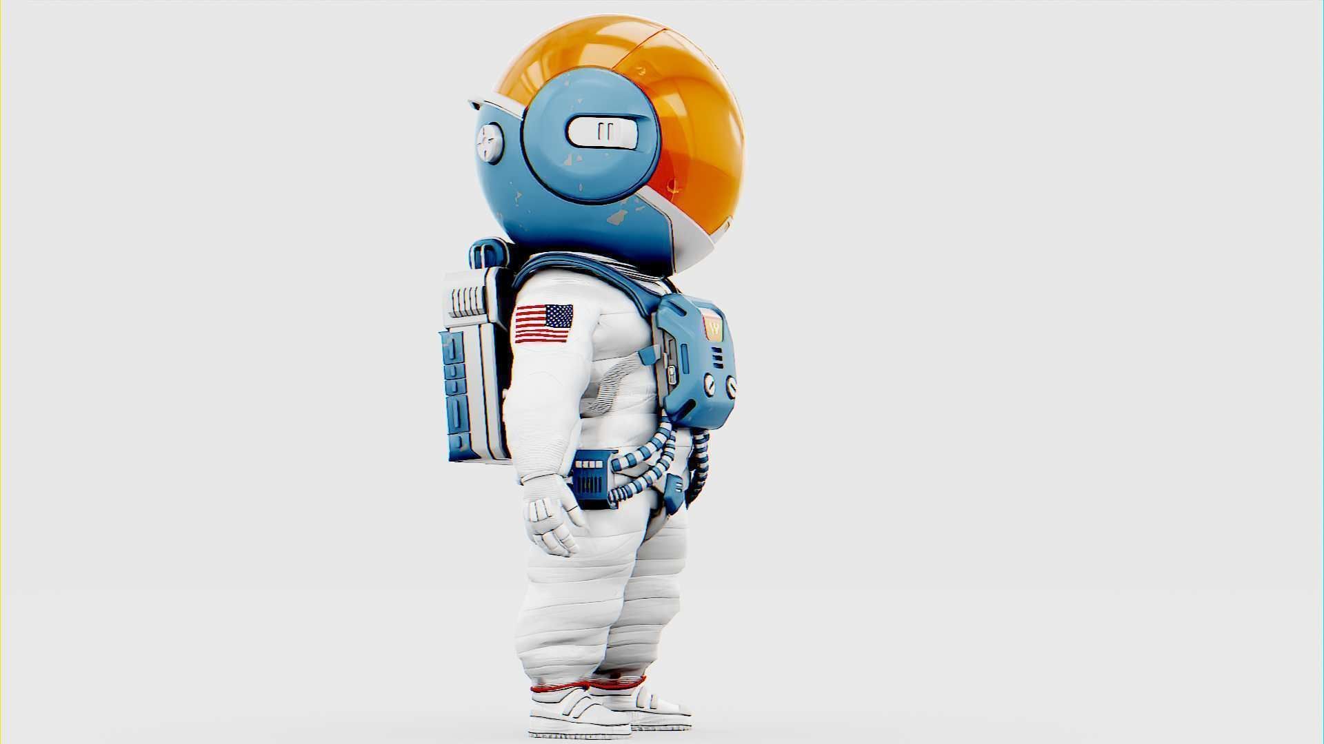 TOON ASTRONAUT JEREMY RIGGED 3D model_9