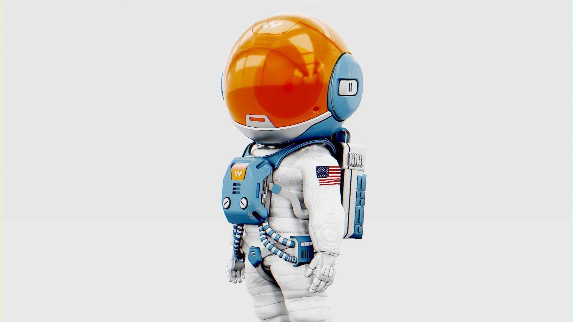 TOON ASTRONAUT JEREMY RIGGED 3D model_2