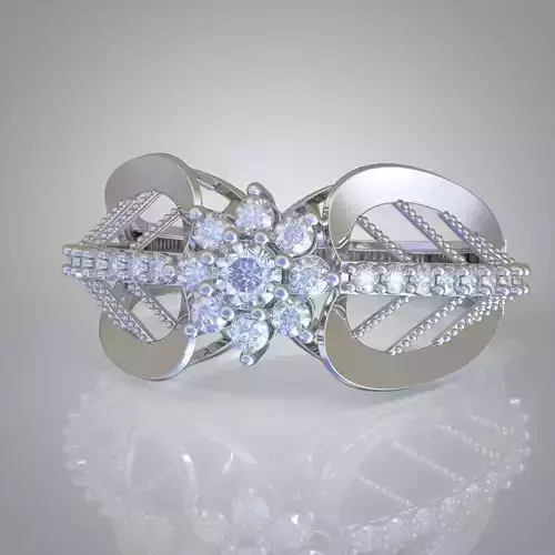 Diamond ring 0312 3D printable model 10