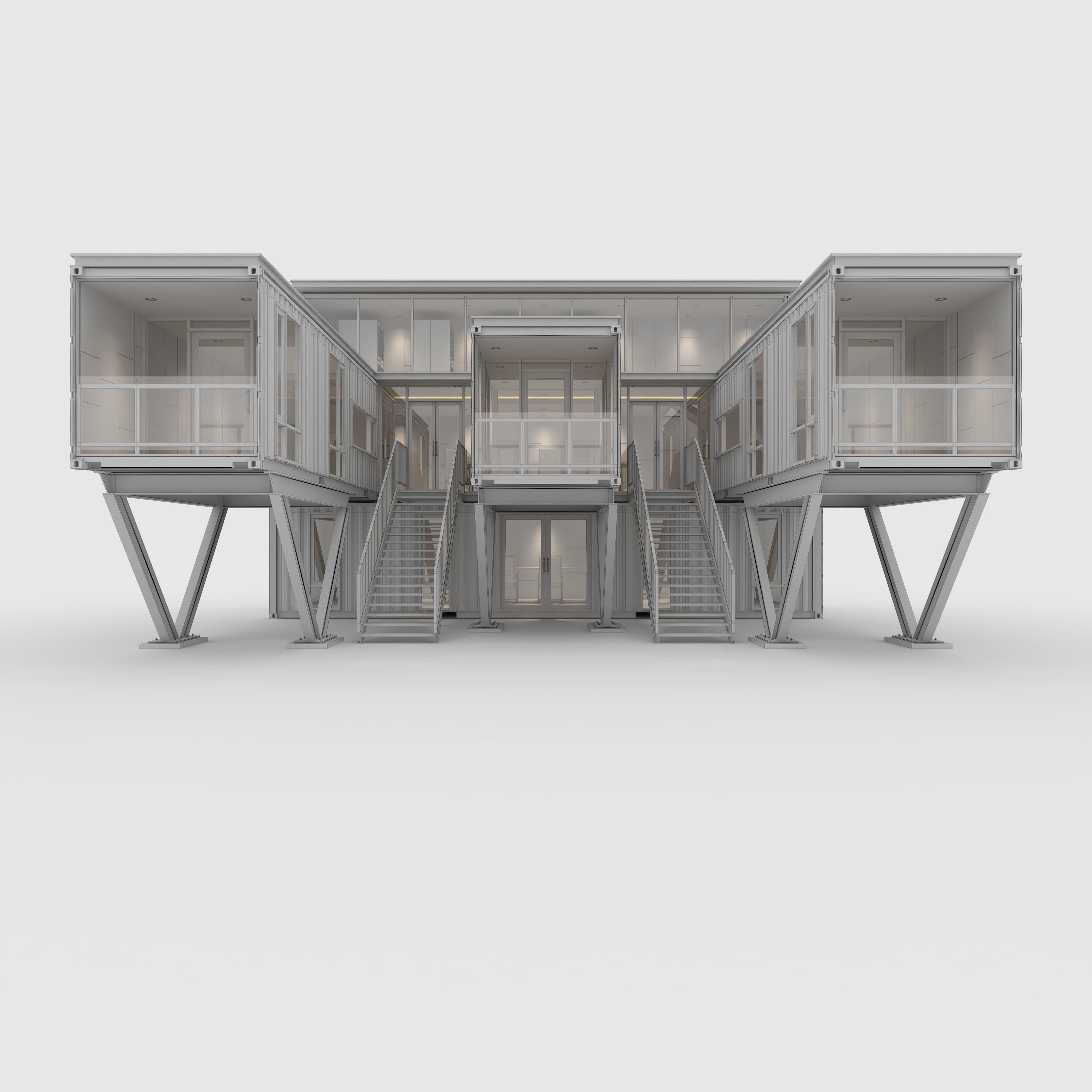 Container Office 2 3D model_1