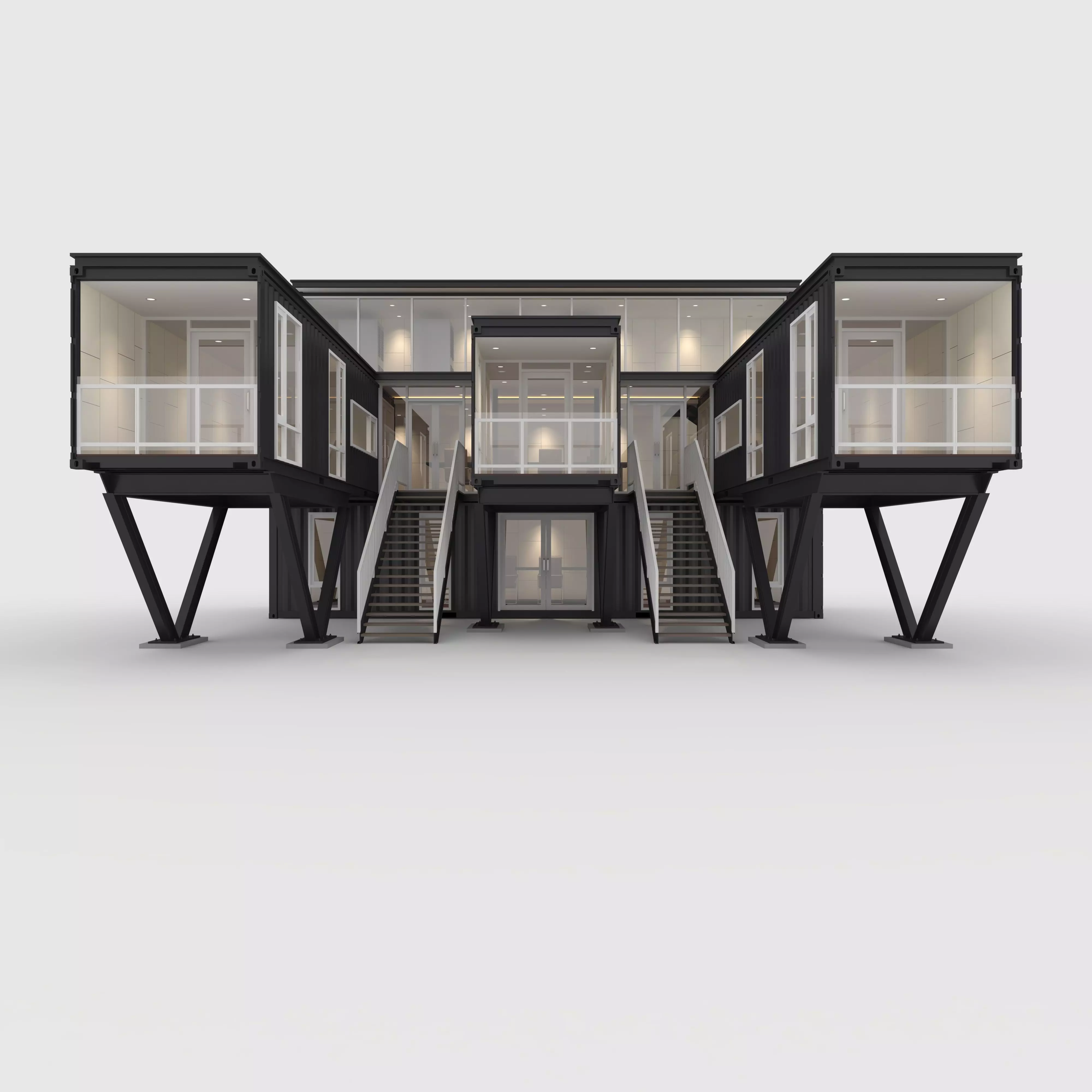 Container Office 2 3D model_0