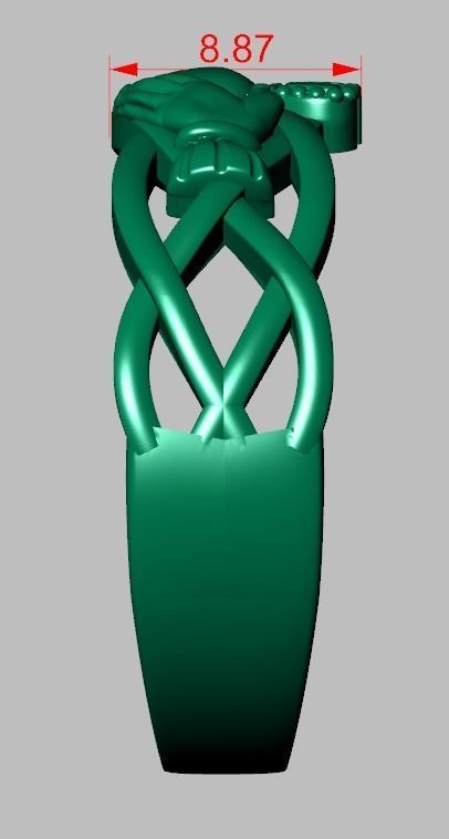 Diamond ring 0314 3D printable model 14 3D print model_9