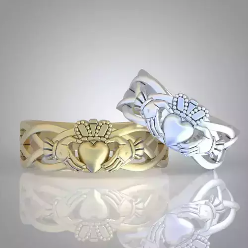 Diamond ring 0314 3D printable model 14