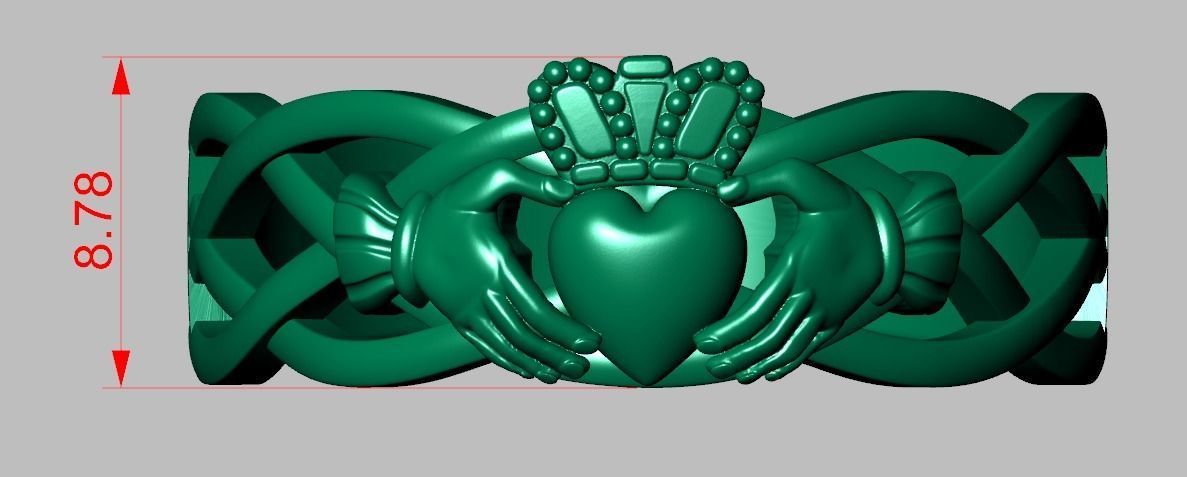 Diamond ring 0314 3D printable model 14 3D print model_12