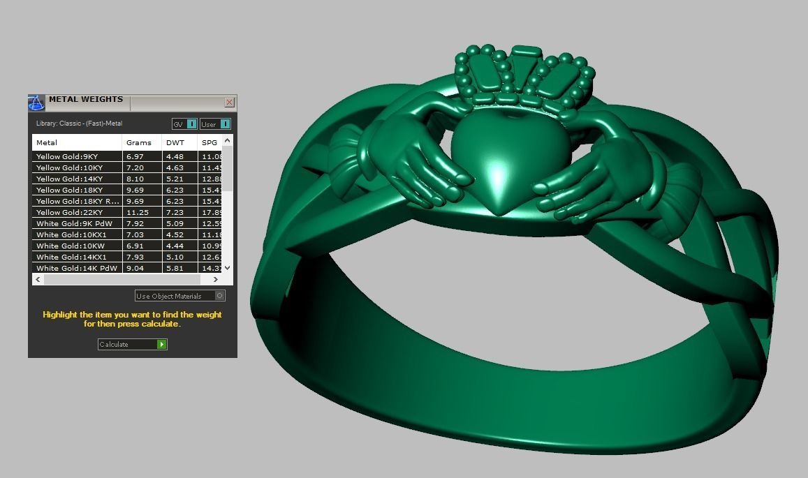 Diamond ring 0314 3D printable model 14 3D print model_11