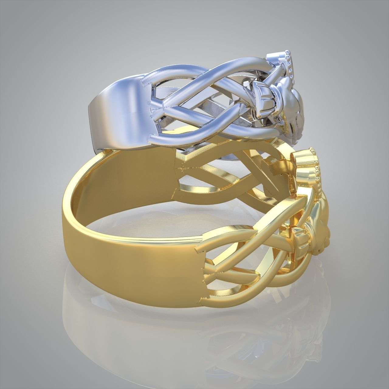 Diamond ring 0314 3D printable model 14 3D print model_4