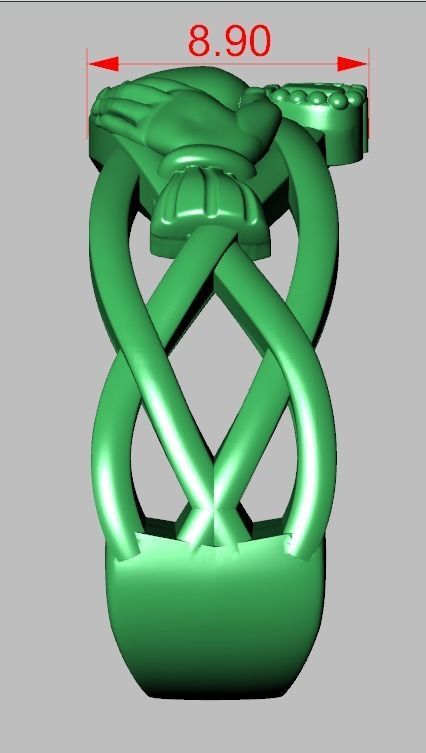 Diamond ring 0314 3D printable model 14 3D print model_14