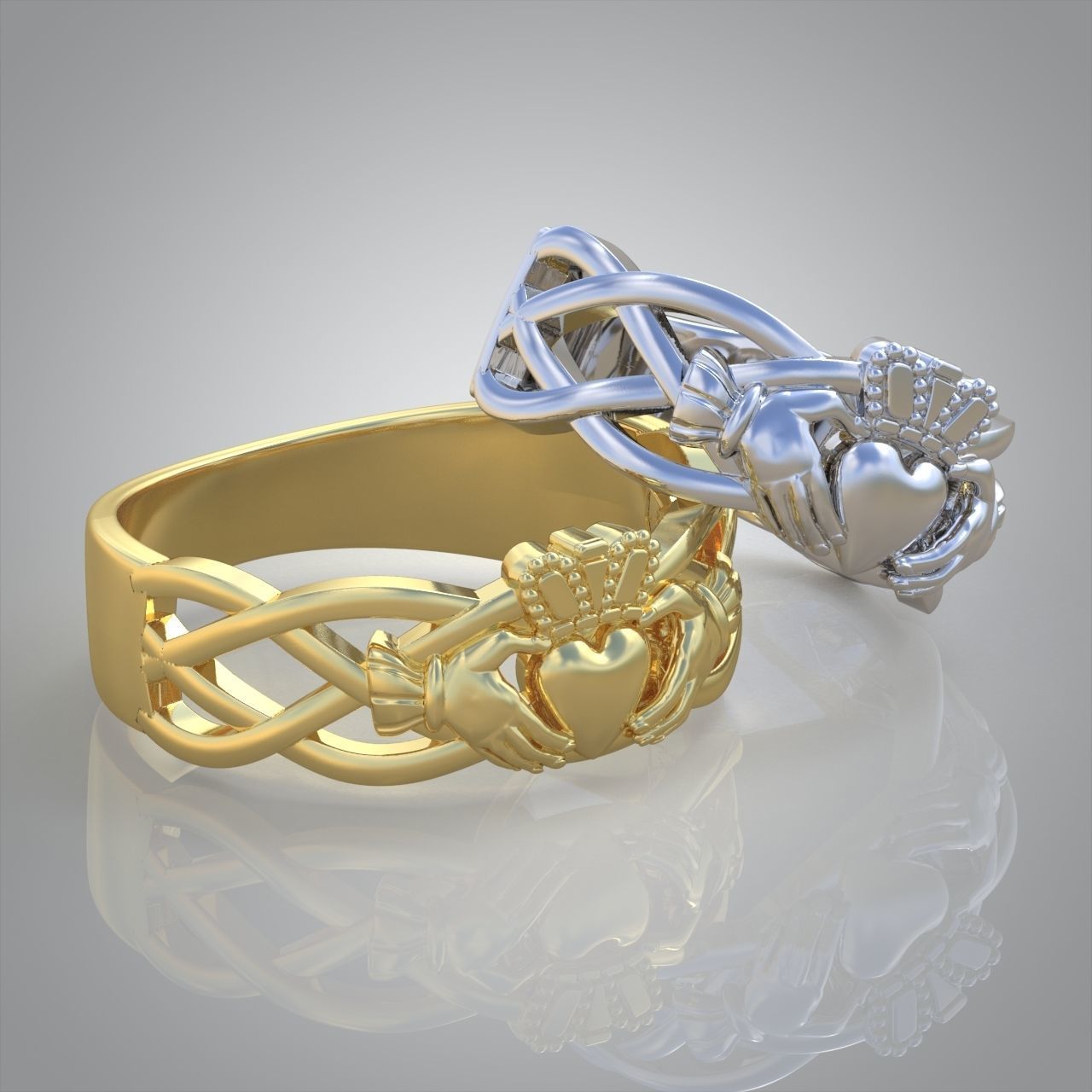 Diamond ring 0314 3D printable model 14 3D print model_3