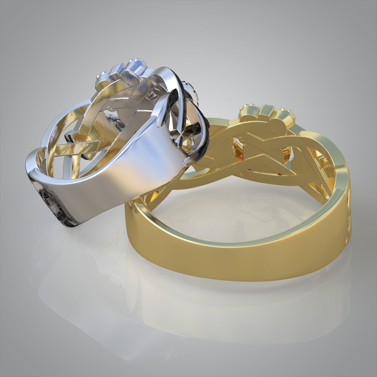 Diamond ring 0314 3D printable model 14 3D print model_5