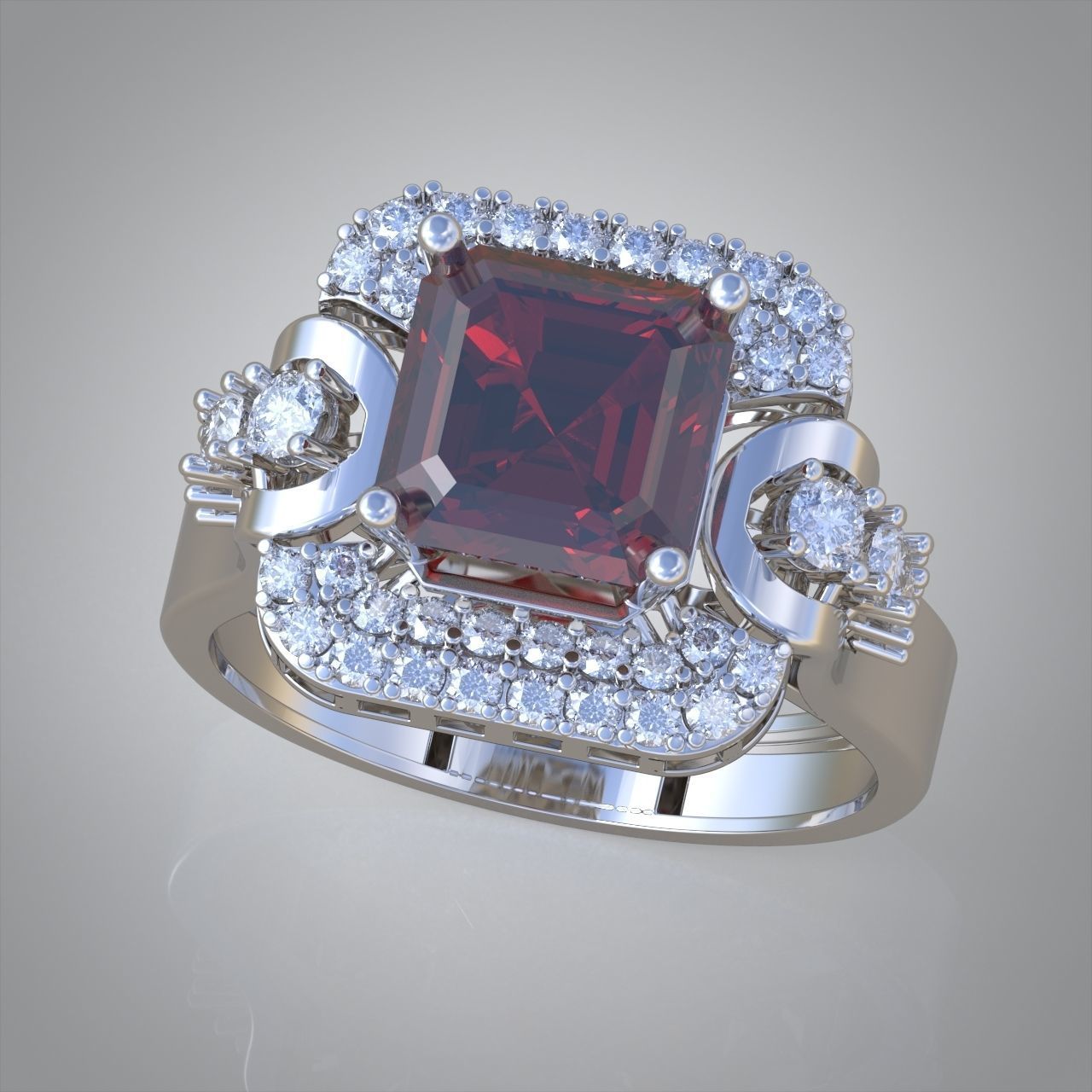 Diamond ring 0318 3D printable model 13- 3D print model_1