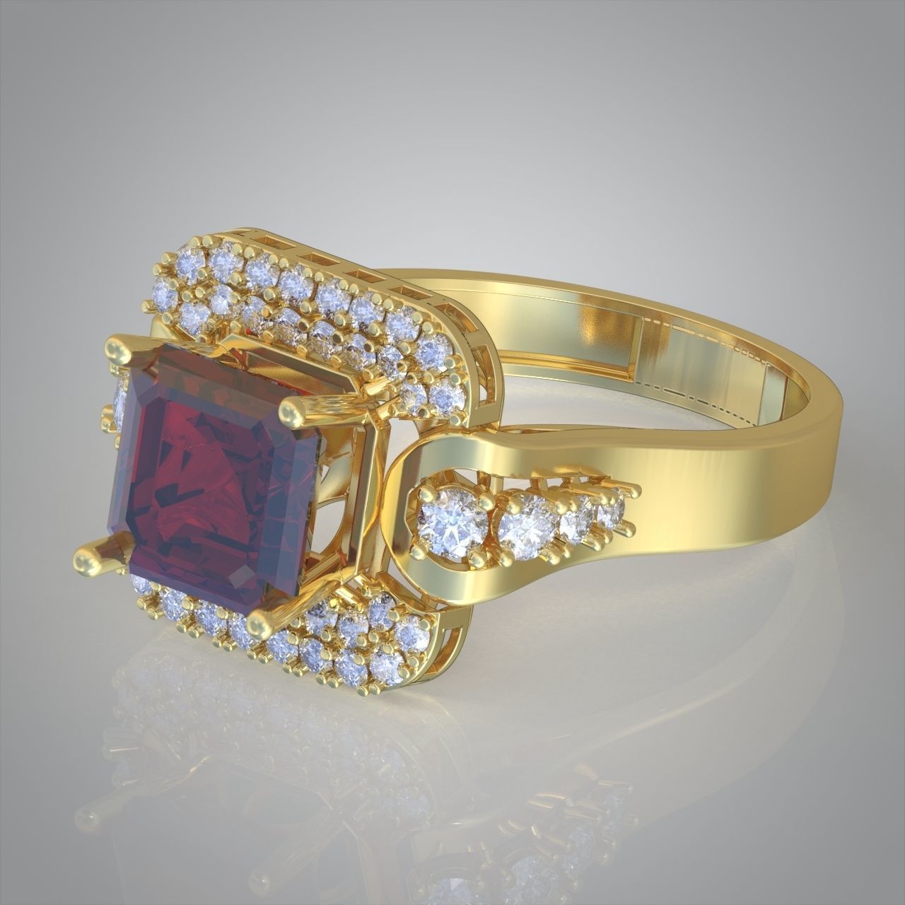 Diamond ring 0318 3D printable model 13- 3D print model_8