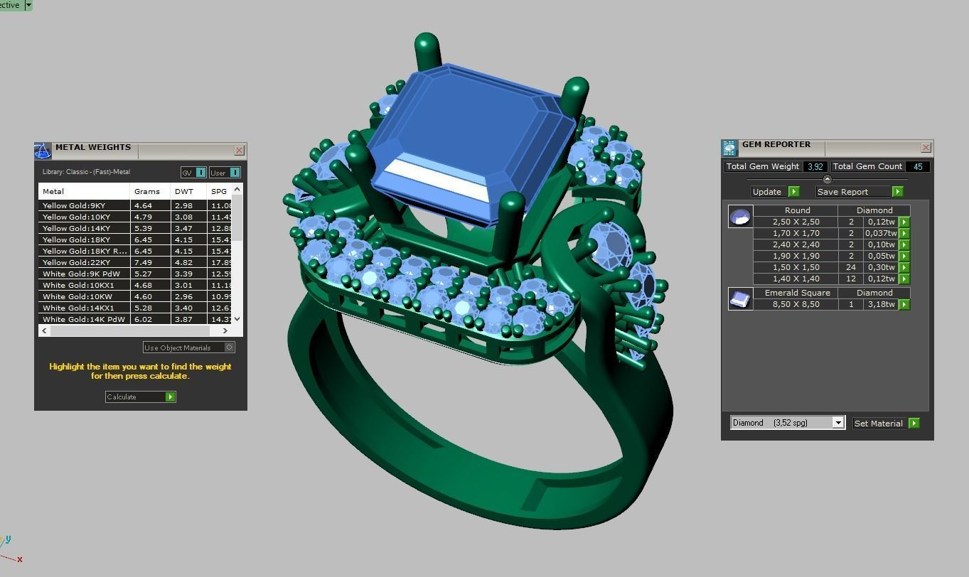 Diamond ring 0318 3D printable model 13- 3D print model_15