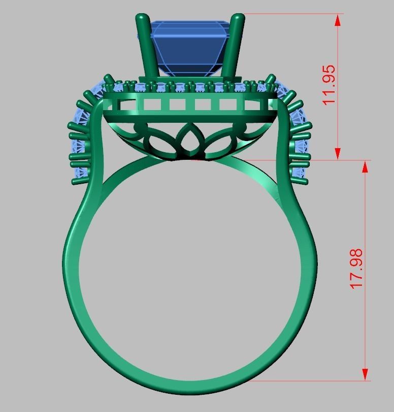 Diamond ring 0318 3D printable model 13- 3D print model_12
