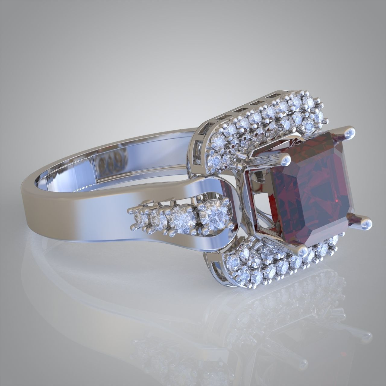 Diamond ring 0318 3D printable model 13- 3D print model_9