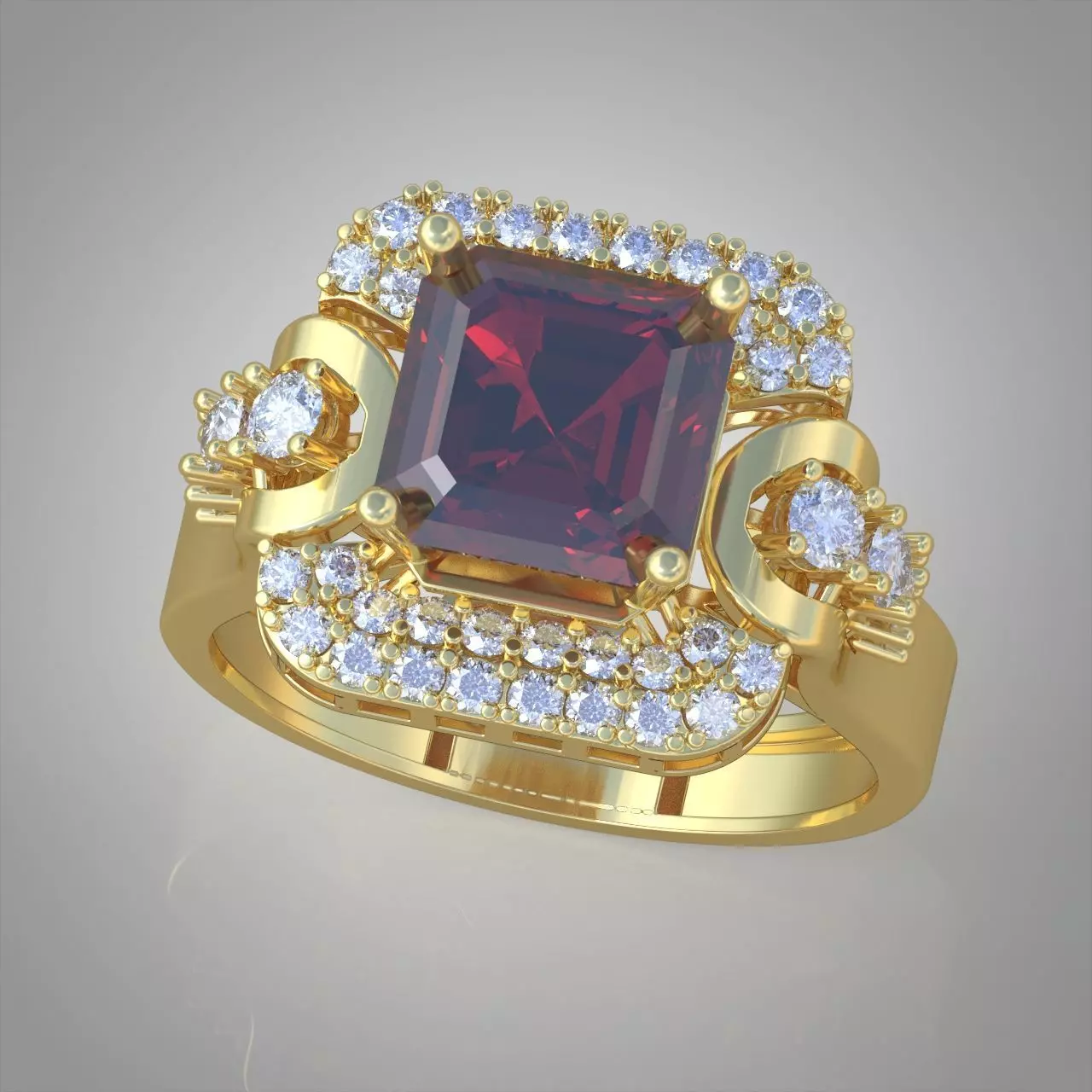 Diamond ring 0318 3D printable model 13- 3D print model_0